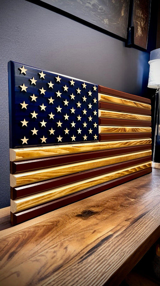 Wood American Flag