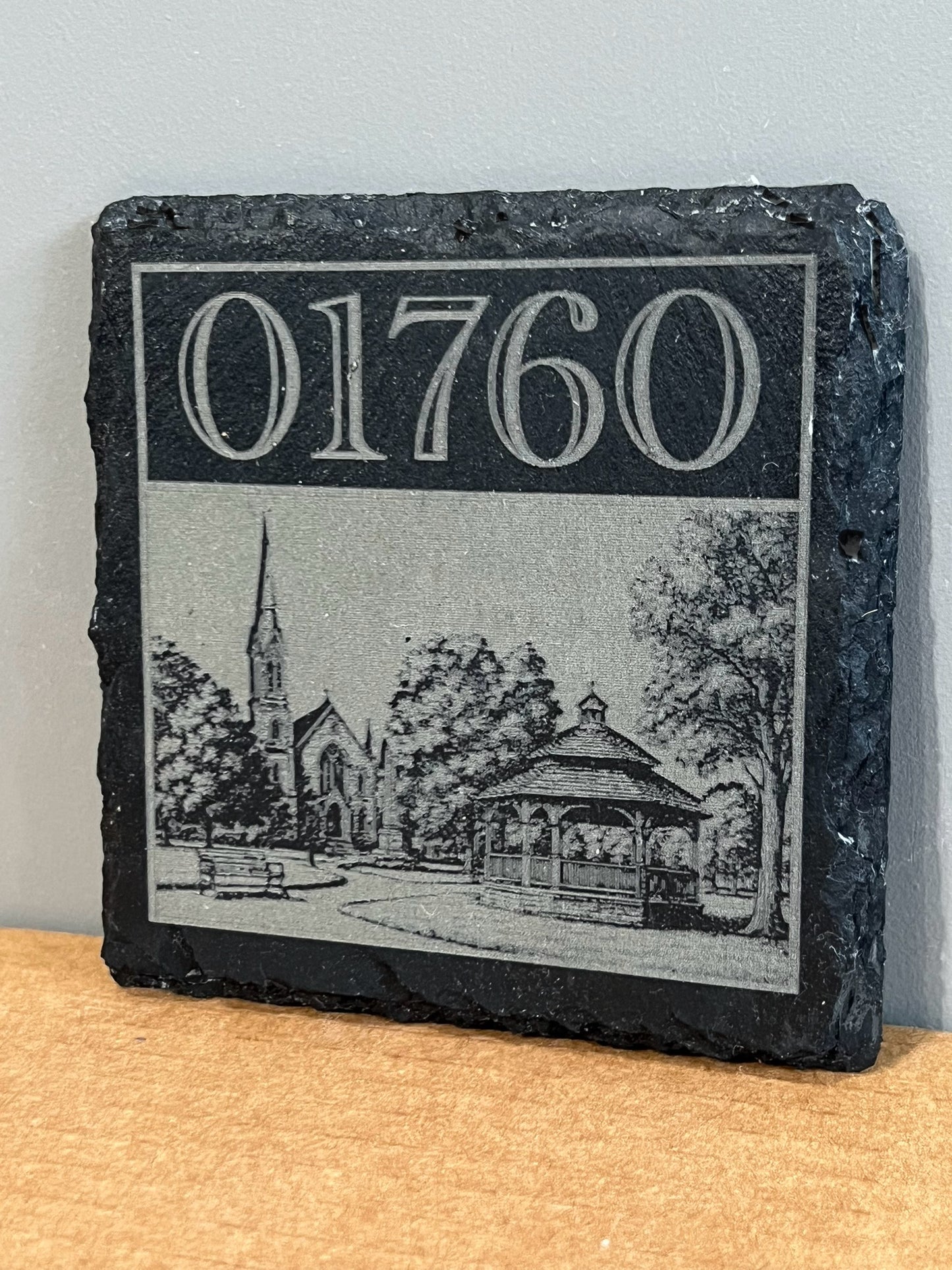 Natick slate coasters, set of 4