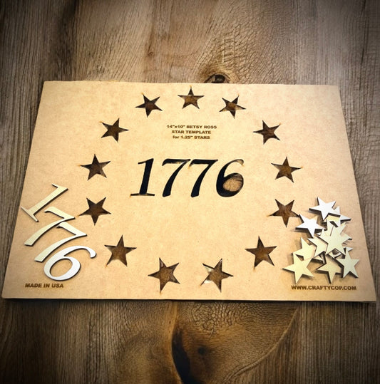 14”x10” Betsy Ross Wood Template for American Flag