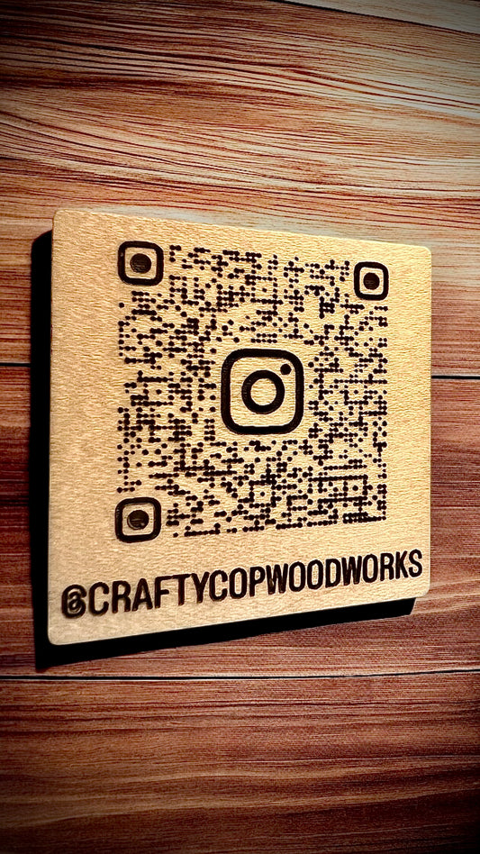 Maker's Mark Wood Engraved QR code (set of 4)