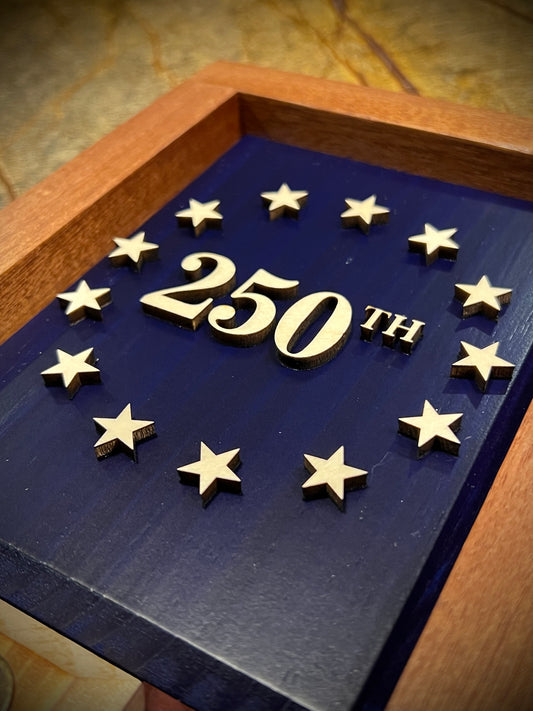 Betsy Ross Bottle Opener Refill Set- 13 wooden stars & "250th" Number set