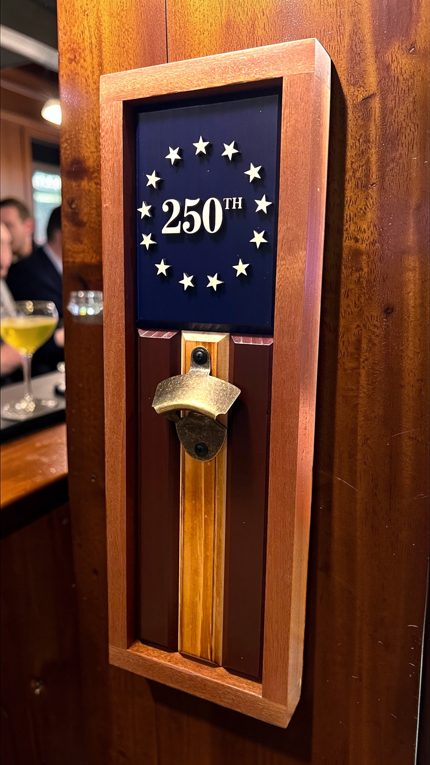 250th Betsy Ross Style American Flag Wood Bottle Opener Template Set