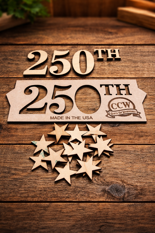 250th Flag Union Template for 10” x 7” Betsy Ross Flag | Includes Adhesive Maple Stars