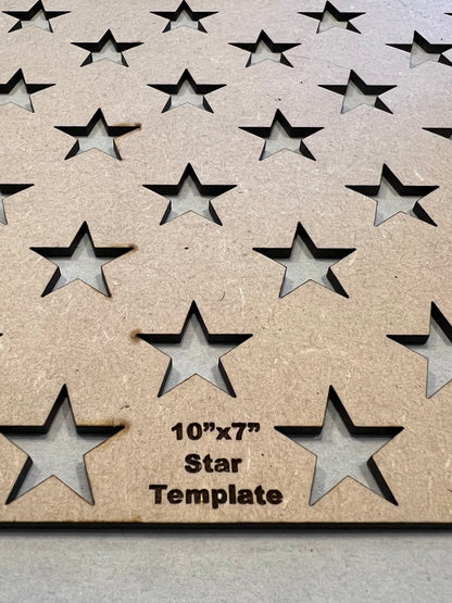 10x7 American Flag Star Union Template with 100 count 0.75" stars bundle.
