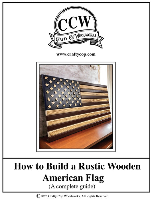 American Wood Flag Build Plans for 19.5" x 37" Flag