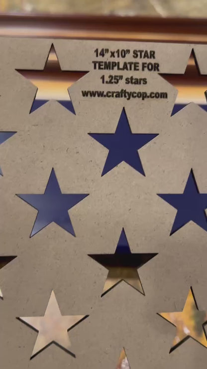 14" x 10"- 50 Star Template for wood American flag